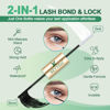 Picture of Lash Bond and Seal KEYYOU Cluster Lash Glue For Lash Clusters Strong Gentle Comfortable Bond and Seal WaterProof Mascara Wand Individual Lash Glue 5ml+5ml（BLACK)