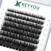Picture of Lash Clusters,96 Pcs Cluster Lashes D Curl 10-18MIX DIY Lash Extensions Eyelash Clusters,KEYYOU Volume Wispy Individual Lashes Soft&Comfortable Easy DIY at Home(Y07,D-10-18MIX)