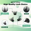 Picture of Lash Clusters,96 Pcs Cluster Lashes D Curl 10-18MIX DIY Lash Extensions Eyelash Clusters,KEYYOU Volume Wispy Individual Lashes Soft&Comfortable Easy DIY at Home(Y07,D-10-18MIX)