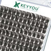 Picture of Lash Clusters,96 Pcs Cluster Lashes D Curl 16mm DIY Lash Extensions Eyelash Clusters,KEYYOU Volume Wispy Individual Lashes Soft&Comfortable Easy DIY at Home(Y06,D-16mm)