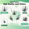 Picture of Lash Clusters,96 Pcs Cluster Lashes D Curl 14mm DIY Lash Extensions Eyelash Clusters,KEYYOU Volume Wispy Individual Lashes Soft&Comfortable Easy DIY at Home(Y09,D-14mm)