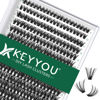 Picture of Lash Clusters 300Pcs Individual Lashes 40D 0.07D Curl 9-18MMIX Lash Extensions Clusters Lashes Soft&Natural False Eyelashes Individual DIY Eyelash Extension at Home(40D-0.07D,9-18MIX)