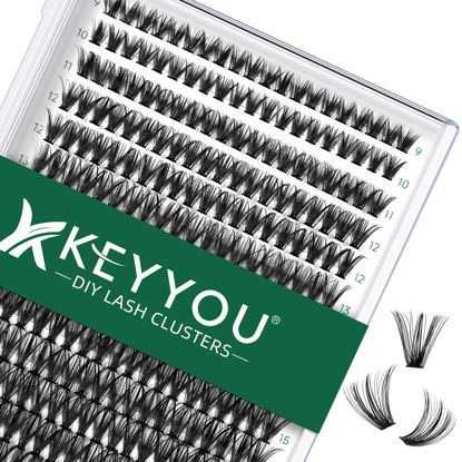 Picture of Lash Clusters 300Pcs Individual Lashes 40D 0.07D Curl 9-18MMIX Lash Extensions Clusters Lashes Soft&Natural False Eyelashes Individual DIY Eyelash Extension at Home(40D-0.07D,9-18MIX)