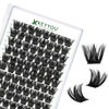 Picture of Lash Clusters 96pcs Individual Lashes D Curl 12mm Eyelash Clusters KEYYOU Volume Wispy Lash Extension Soft&Comfortable Easy DIY at Home(Y02 D-12mm)