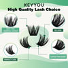 Picture of Lash Clusters 96pcs Individual Lashes D Curl 12mm Eyelash Clusters KEYYOU Volume Wispy Lash Extension Soft&Comfortable Easy DIY at Home(Y02 D-12mm)