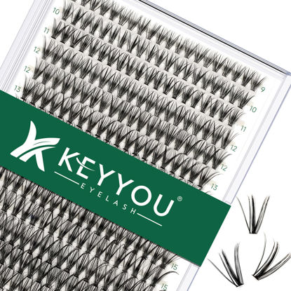 Picture of Lash Clusters 300Pcs Individual Lashes 30D 0.07C Curl 9-18MIX Lash Extensions Clusters Lashes Soft&Natural False Eyelashes Individual DIY Eyelash Extension at Home(30D-0.07C,9-18MIX)
