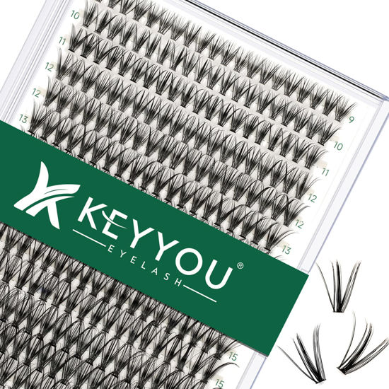 Picture of Lash Clusters 300Pcs Individual Lashes 30D 0.07C Curl 9-18MIX Lash Extensions Clusters Lashes Soft&Natural False Eyelashes Individual DIY Eyelash Extension at Home(30D-0.07C,9-18MIX)