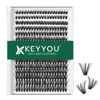 Picture of Lash Clusters 300Pcs Individual Lashes 40D 0.07C Curl 9-18MIX Lash Extensions Clusters Lashes Soft&Natural False Eyelashes Individual DIY Eyelash Extension at Home(40D-0.07C,9-18MIX)