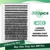 Picture of Lash Clusters 300Pcs Individual Lashes 40D 0.07C Curl 9-18MIX Lash Extensions Clusters Lashes Soft&Natural False Eyelashes Individual DIY Eyelash Extension at Home(40D-0.07C,9-18MIX)