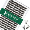 Picture of Lash Clusters 300pcs Eyelash Clusters 50D 0.07D Curl 12mm DIY Eyelash Extension KEYYOU Large Tray Volume Soft&Natural Individual Lashes(50D-0.07D,12)