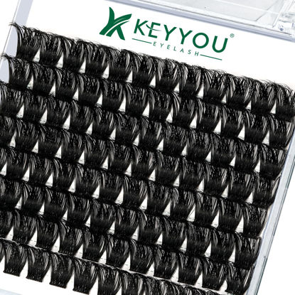 Picture of Lash Clusters,96 Pcs Cluster Lashes D Curl 18mm DIY Lash Extensions Eyelash Clusters,KEYYOU Volume Wispy Individual Lashes Soft&Comfortable Easy DIY at Home(Y02,D-18mm)