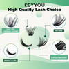 Picture of Lash Clusters,96 Pcs Cluster Lashes D Curl 10-18MIX DIY Lash Extensions Eyelash Clusters,KEYYOU Volume Wispy Individual Lashes Soft&Comfortable Easy DIY at Home(Y03,D-10-18MIX)