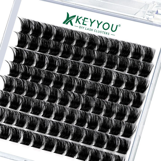 Picture of Lash Clusters,96 Pcs Cluster Lashes D Curl 12mm DIY Lash Extensions Eyelash Clusters,KEYYOU Volume Wispy Individual Lashes Soft&Comfortable Easy DIY at Home(Y04,D-12mm)