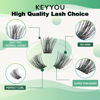 Picture of Lash Clusters,96 Pcs Cluster Lashes D Curl 18mm DIY Lash Extensions Eyelash Clusters,KEYYOU Volume Wispy Individual Lashes Soft&Comfortable Easy DIY at Home(Y05,D-18mm)