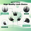Picture of Lash Clusters,96 Pcs Cluster Lashes D Curl 18mm DIY Lash Extensions Eyelash Clusters,KEYYOU Volume Wispy Individual Lashes Soft&Comfortable Easy DIY at Home(Y10,D-18mm)