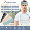 Picture of Headbands for Women Non Slip - 7PCS Fashion Sports Hair Bands for Women's Hair, Soft Cotton Cloth Stretchy Headbands for Women for Workout Yoga Running