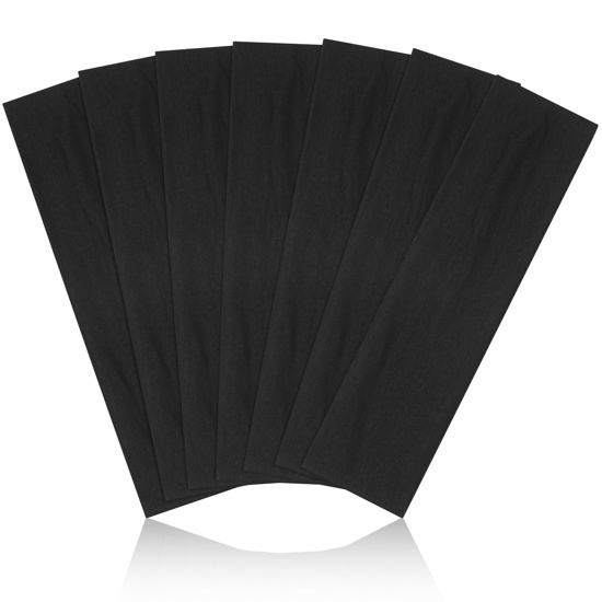 Picture of DiyJibb Headbands for Women Non Slip - 7PCS Fashion Sports Hair Bands for Women's Hair, Soft Cotton Cloth Stretchy Headbands for Women for Workout Yoga Running