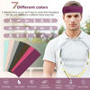 Picture of Headbands for Women Non Slip - 7PCS Fashion Sports Hair Bands for Women's Hair, Soft Cotton Cloth Stretchy Headbands for Women for Workout Yoga Running