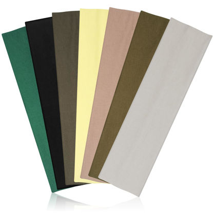Picture of Headbands for Women Non Slip - 7PCS Fashion Sports Hair Bands for Women's Hair, Soft Cotton Cloth Stretchy Headbands for Women for Workout Yoga Running