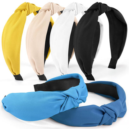 Picture of DiyJibb Headbands for Women Girls - 6PCS Stylish Top Knotted Headbands - Knotted Headband For Women - Head Bands Wide Hairband Hair Accessories