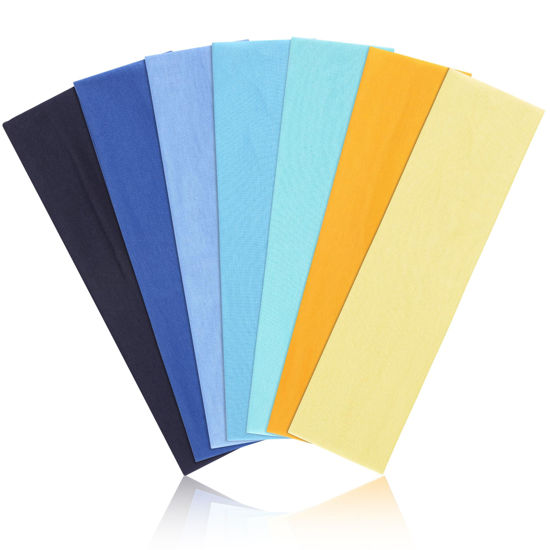 Picture of DiyJibb Headbands for Women Non Slip - 7PCS Fashion Sports Hair Bands for Women's Hair, Soft Cotton Cloth Stretchy Headbands for Women for Workout Yoga Running