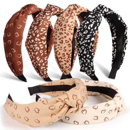 Picture of DiyJibb Headbands for Women Girls - 6PCS Stylish Top Knotted Headbands - Knotted Headband For Women - Head Bands Wide Hairband Hair Accessories