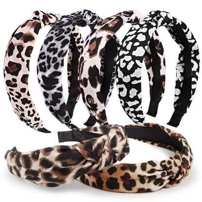 Picture of DiyJibb Headbands for Women Girls - 6PCS Stylish Top Knotted Headbands - Knotted Headband For Women - Head Bands Wide Hairband Hair Accessories