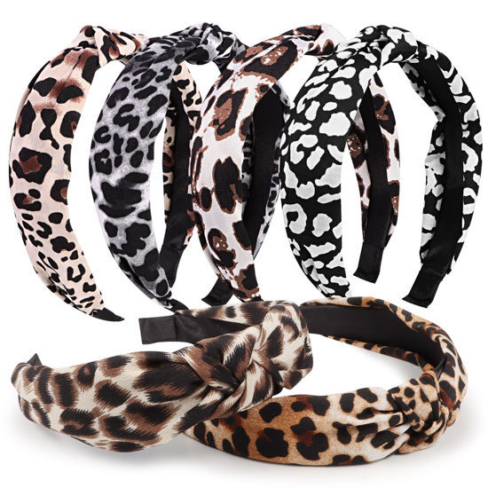 Picture of DiyJibb Headbands for Women Girls - 6PCS Stylish Top Knotted Headbands - Knotted Headband For Women - Head Bands Wide Hairband Hair Accessories