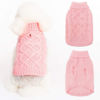 Picture of Mihachi Turtleneck Dog Sweater - Winter Coat Apparel Classic Cable Knit Clothes with Leash Hole for Cold Weather, Ideal Gift for Pet in New Year