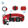 Picture of Best Pet Supplies Reflective Dog Collar with Adjustable Length, Heavy-Duty Buckle, and Strong Leash D-Ring, Training, Walking, Jogging Accessory for Small, Medium, and Large Breeds - Red, S