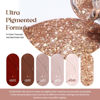 Picture of Beetles 6 Colors, Fall Colors Nude Pink Burgundy Glitter Brown Gel Polish Set Soak off UV Light for Easy DIY Nail Art Salon Home Design Gifts for Women