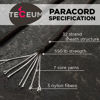Picture of TECEUM Paracord Type III 550 Chocolate - 100 ft - 4mm - Tactical Rope MIL-SPEC - Outdoor para Cord - Camping Hiking Fishing Gear - EDC Parachute Cord -Strong Survival Rope 014