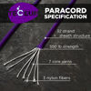 Picture of TECEUM Paracord Type III 550 Purple - 100 ft - 4mm - Tactical Rope MIL-SPEC - Outdoor para Cord -Camping Hiking Fishing Gear and Equipment - EDC Parachute Cord - Strong Survival Rope 026 nw