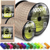 Picture of TECEUM Paracord Type III 550 Desert Camo - 50 ft - 4mm - Tactical Rope MIL-SPEC - Outdoor para Cord - Camping Hiking Fishing Gear - EDC Parachute Cord - Strong Survival Rope 280