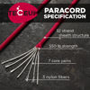 Picture of TECEUM Paracord Type III 550 Crimson - 100 ft - 4mm - Tactical Rope MIL-SPEC - Outdoor para Cord - Camping Hiking Fishing Gear - EDC Parachute Cord -Strong Survival Rope 324