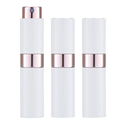 Picture of LISAPACK 8ML Atomizer Perfume Spray Bottle for Travel (3 PCS) Empty Cologne Dispenser, Portable Sprayer (White)