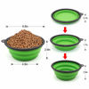 Picture of Dog Bowl Pet Collapsible Bowls, 2 Pack Collapsible Dog Water Bowls for Cats Dogs, Portable Pet Feeding Watering Dish for Walking Parking Traveling with 2 Carabiners (Large, Green+Purple)