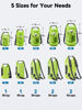 Picture of HEETA Dry Bag Waterproof for Women Men, Roll Top Lightweight Dry Storage Bag Backpack with Phone Case for Travel, Swimming, Boating, Kayaking, Camping and Beach (Transparent Lemon Green, 5L)