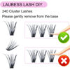 Picture of Lash Clusters DIY Eyelash Extensions 40D 0.05 Eyelash Clusters Mixed Tray Cluster Eyelash Extensions D Curl Cluster Lashes Natural Individual Lashes (40D-0.05D-9-16mm)