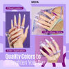 Picture of MEFA Purple Gel Nail Polish, 6 Colors Purple Gel Polish Set Pink Shimmer Purple Nail Polish Gel Soak Off Grape Lilac Violet Gel Nail Art Manicure DIY Salon Gifts for Women Girls