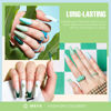 Picture of MEFA Green Gel Nail Polish Set 6 Colors, Sage Green Mist Blue Light Grey Dark Olive Shades Earth Tone Gel Polish Matcha Avocado Soak Off Nail Art Design Home Manicure Kit Gifts