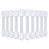 Picture of 4our Kiddies 10 Pack Baby Proof Cabinet Latches, Childproof Drawer Latches with 6 Extra 3M Adhesives, Adjustable Child Safety Cabinet Strap Locks, Baby Drawer Locks for Kids and Child Safety