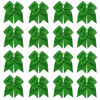 Picture of 16PCS 8" Large Cheer Hair Bows Ponytail Holder Elastic Band Handmade for Cheerleading Teen Girls College Sports (Green, 16 Count (Pack of 1))