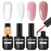 Picture of JODSONE 4 Bottles of 15 ML Capacity Builder Gel Nail Kit Building Nail for Extending Nails Need to Cured By Nail Lamp