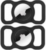 Picture of SWINCHO Airtag Dog Collar Holder (2 Pack) Silicone GPS Tracker Case Anti-Lost Protective Air Tag Cat Collar Holder (2xBlack)