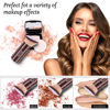 Picture of Makeup Brush Kabuki Face Brushes Retractable Travel Blush Kabuki Brush Portable Flawless for Foundation, Powder Blush, Bronzer, Buffing, Liquid, Cream, Cruelty Free with Cover(Brown)
