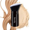 Picture of Makeup Brush Kabuki Face Brushes Retractable Travel Blush Kabuki Brush Portable Flawless for Foundation, Powder Blush, Bronzer, Buffing, Liquid, Cream, Cruelty Free with Cover(1PCS)