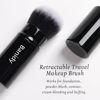 Picture of Makeup Brush Kabuki Face Brushes Retractable Airbrush Travel Blush Brush Portable Flawless for Foundation, Powder Blush, Bronzer, Buffing, Liquid, Cream, Cruelty Free with Cover(Round-Head)