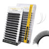 Picture of NAGARAKU W Shape Eyelash Extension 3D Volume Cluster Premade Fans Eye Lashes Faux Mink Matte Black Easy Fanning False Eyelashes (0.05mm D curl 10mm)