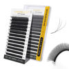 Picture of NAGARAKU W Shape Eyelash Extension 3D VolumeCluster Premade Fans Eye Lashes Faux Mink Matte Black Easy Fanning False Eyelashes (0.10mm C Curl 8-12mm Mix)